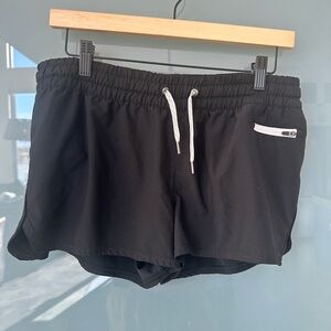 Vuori Black Shorts with Gray Accents